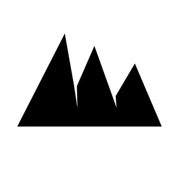 Mountain silhouette icon. Mountain range. Vector. Illustrazione stock