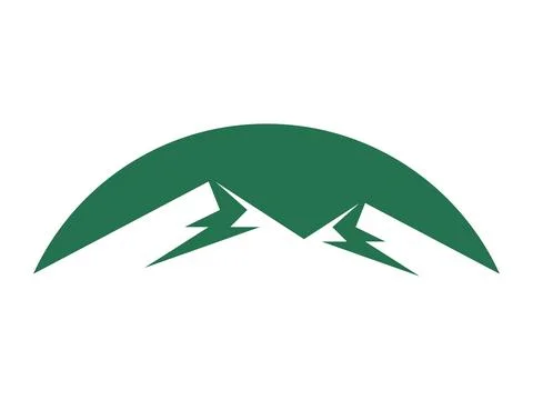 Mountain Silhouette Icon Vector Design Stock Illustration