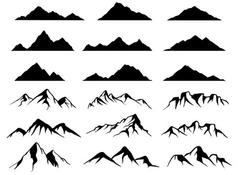 Mountain silhouette Stock Illustration