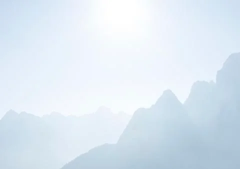 Mountain silhouette Stock Photos
