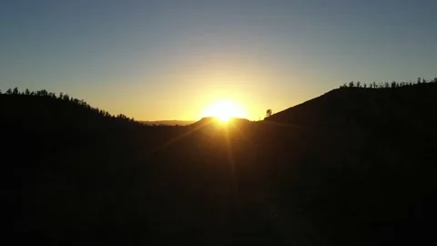 Mountain Silhouette at Sunset in 4K 스톡 동영상 160572148