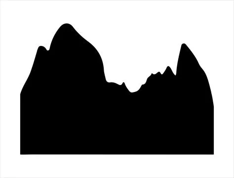 Mountain silhouette vector art Illustrazione stock