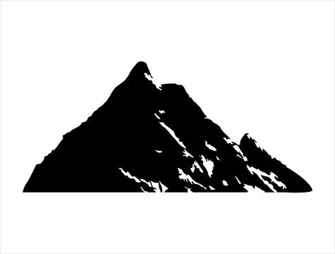 Mountain silhouette vector art Stock Illustration