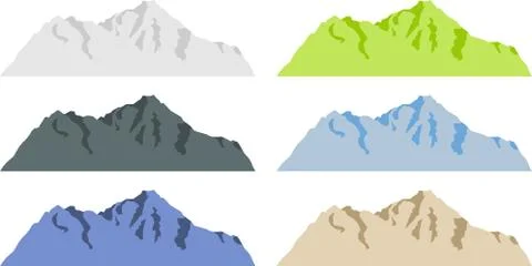 Mountain silhouettes Stock Illustration