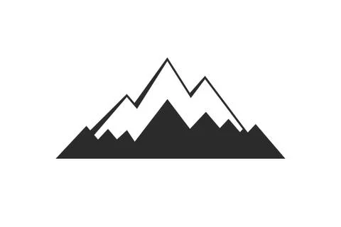 Mountain. Simple icon. Flat style element for graphic design. Vector EPS10 Stock Illustration