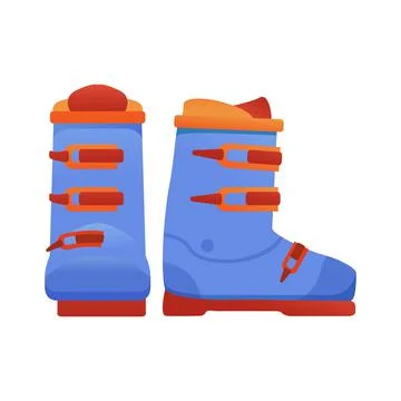 Mountain ski boot icon. Winter sport. Climber boots. Stock Illustration
