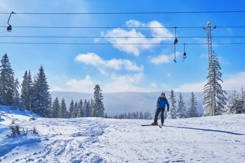 Mountain ski Stock Photos