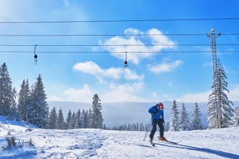 Mountain ski Stock Photos