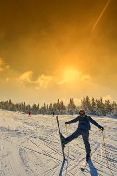 Mountain ski Stock Photos