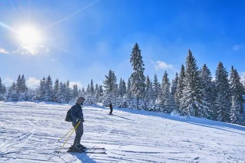 Mountain ski Stock Photos