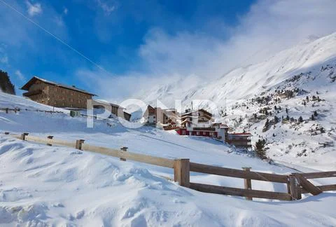 Mountain ski resort Obergurgl Austria Stock Photos