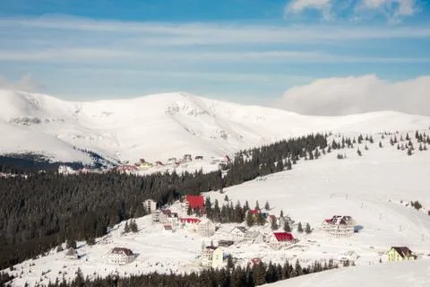 Mountain ski resort Fotos de archivo