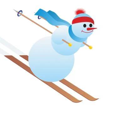 Mountain skier Stock Illustration