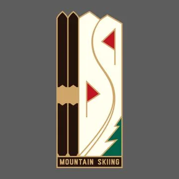 Mountain skiing icon Stock Illustration