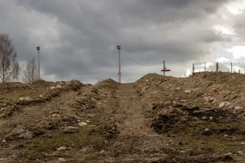 Mountain skiing in summer Foto stock