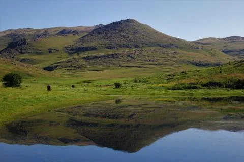 Mountain Sky Reflection In Water Stock Photos