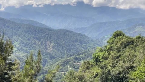 Mountain Skyline View of Forests and Clouds Baguio Stock Footage 214220094