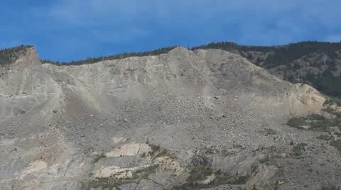 Mountain Slide Area Cloud Time Lapse Hope, British Columbia, Canada Stock-Footage 12258762