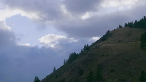 Mountain slope and clouds Stock Footage 171736406