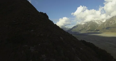 Mountain slope covered with forest Stock Footage 95139347