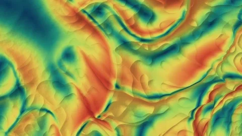 Mountain Slope Gradient Analysis Landslide Hazard Terrain Model Nadir Aerial Stockbeeldmateriaal 343383214