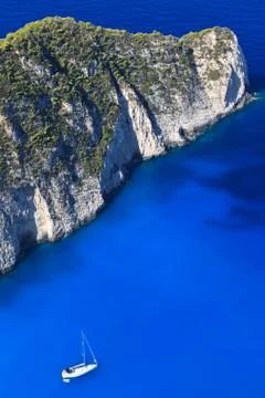 Mountain slope in sea Stock Photos