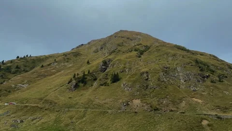 Mountain Slopes Along the Transfagarasan Route to Balea Lake, Romania Stock Footage 340396213