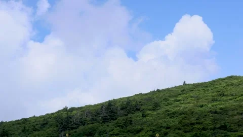 Mountain slopes and blue sky and clouds Stock Footage 246665400