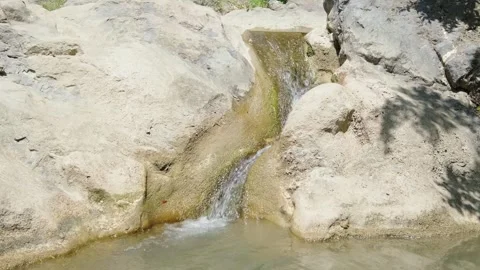 Mountain small waterfall among rocks Stock-Footage 324806155