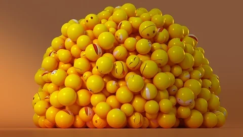 Mountain of Smiley Face Emoticons Stock Footage 118803074