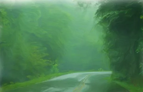 Mountain Smoke Stock Illustration