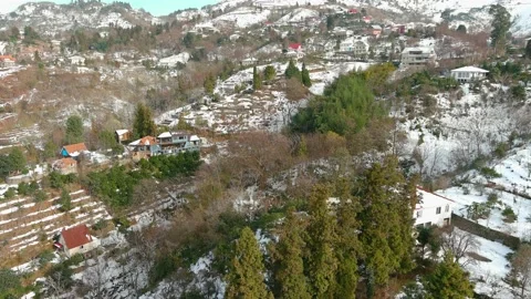 Mountain in the snow, aero view Stock Footage 161939023