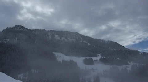 Mountain snow and clouds timelapse FULL HD Stock Footage 33794371