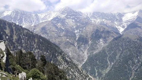 Mountain in snow beautiful view Stock Footage 154759655