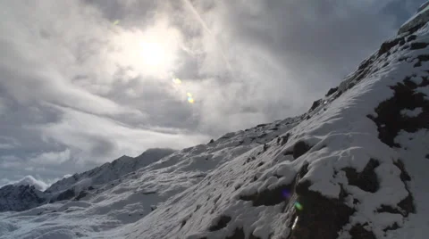 Mountain with snow on. Stock Footage 49793831