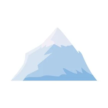 Mountain with snow Stock Illustration