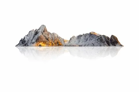 Mountain snow isolated Stock Photos