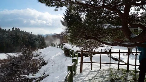 Mountain with snow in japan. Stock Footage 84251234