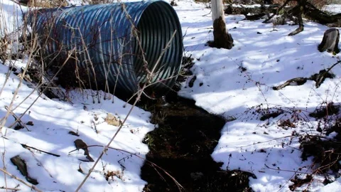 Mountain Snow Melt Video stock 88342238