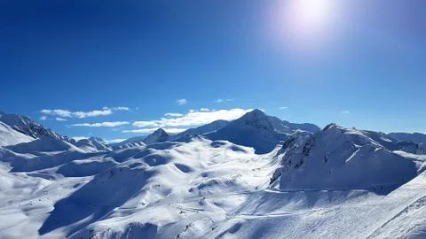Mountain in snow Stock Photos