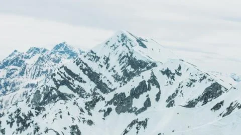 Mountain in the snow Stock Photos