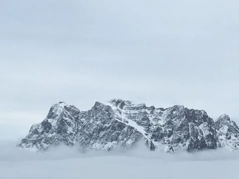 Mountain with snow Stock Photos