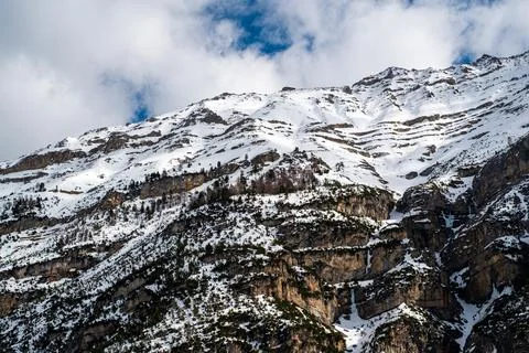 Mountain with snow Stock Photos