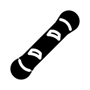 Mountain snowboard glyph icon vector illustration Stock Illustration