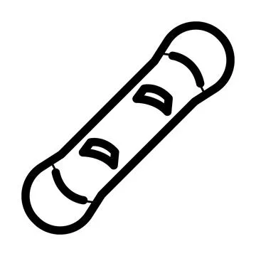 Mountain snowboard line icon vector illustration Stock Illustration