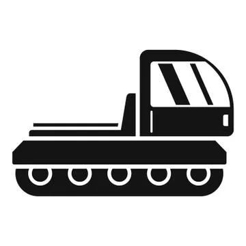 Mountain snowcat icon, simple style Stock Illustration
