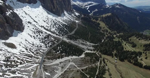Mountain snowy road Stock Footage 67700284