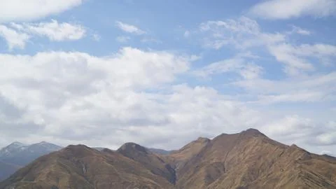 Mountain with some cloud on the blue clear sky Foto stock