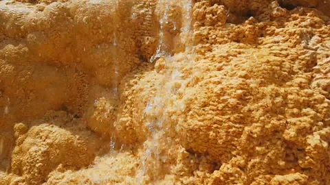 Mountain source of clean water, unity with nature, environmental problems. Stock Footage 118588097