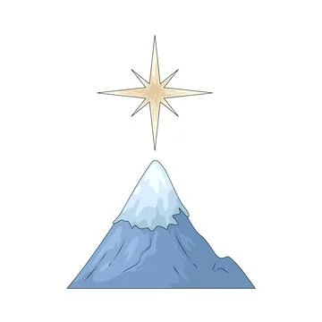 Mountain with sparkle illustration Stock-Illustration